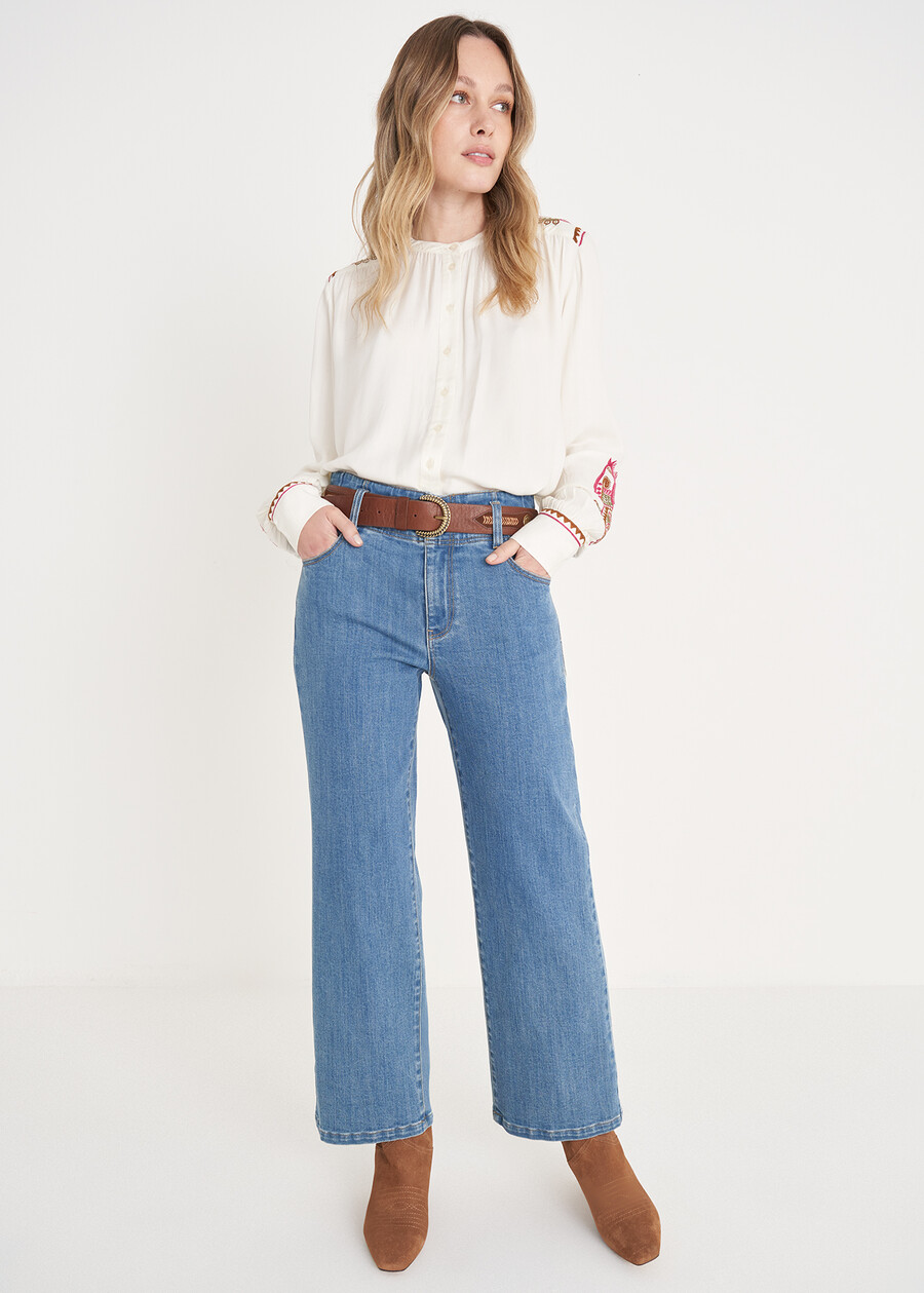 Dodo cotton denim trousers DENIM MEDIUM DENIM Woman , image number 3