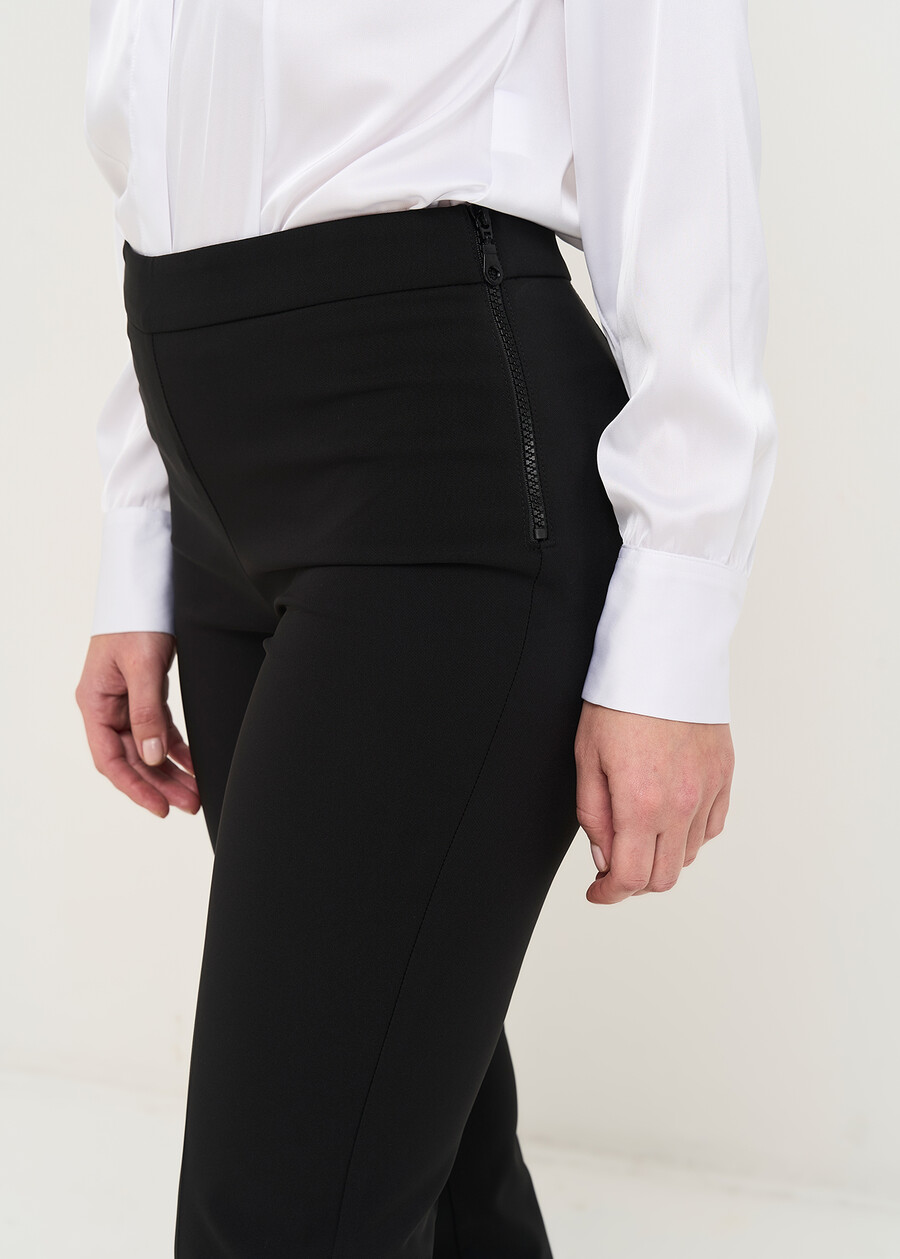 Pantaloni Victoria svasati tessuto tecnico NERO BLACK Donna , immagine n. 3