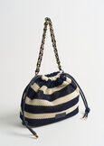 Blexy striped bucket bag BLU BLUE Woman image number 2
