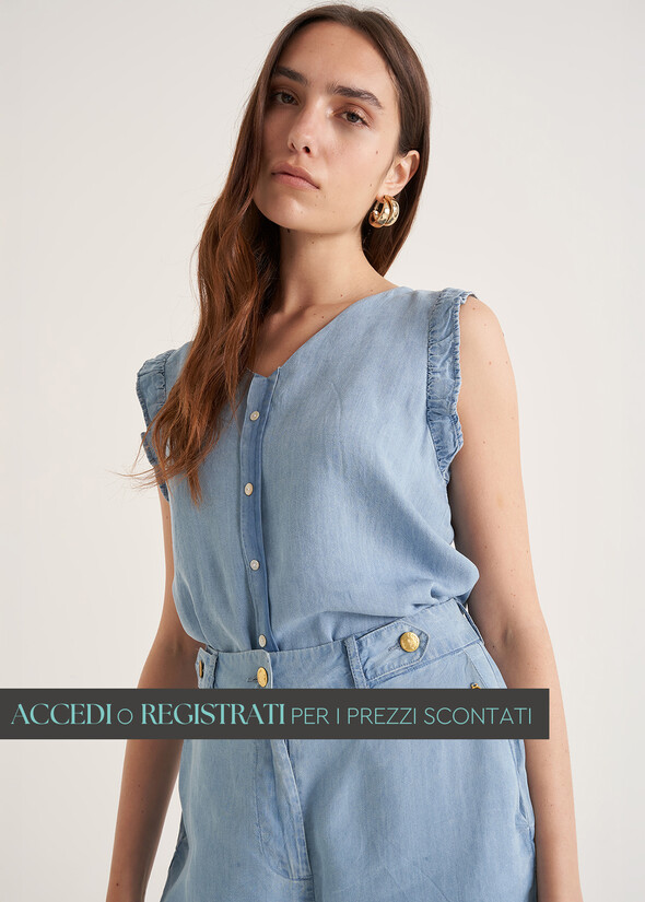 Top Tally in lyocell
 DENIM MEDIUM DENIM Donna null