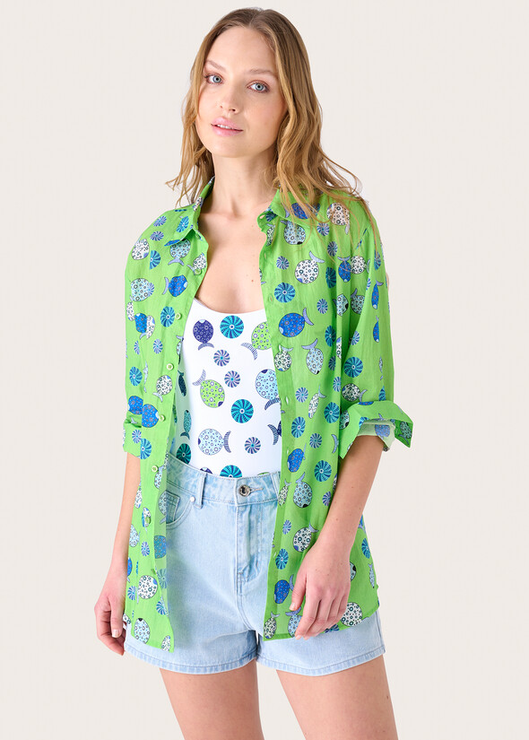 Camicia Carim 100% cotone VERDE JGREEN Donna null