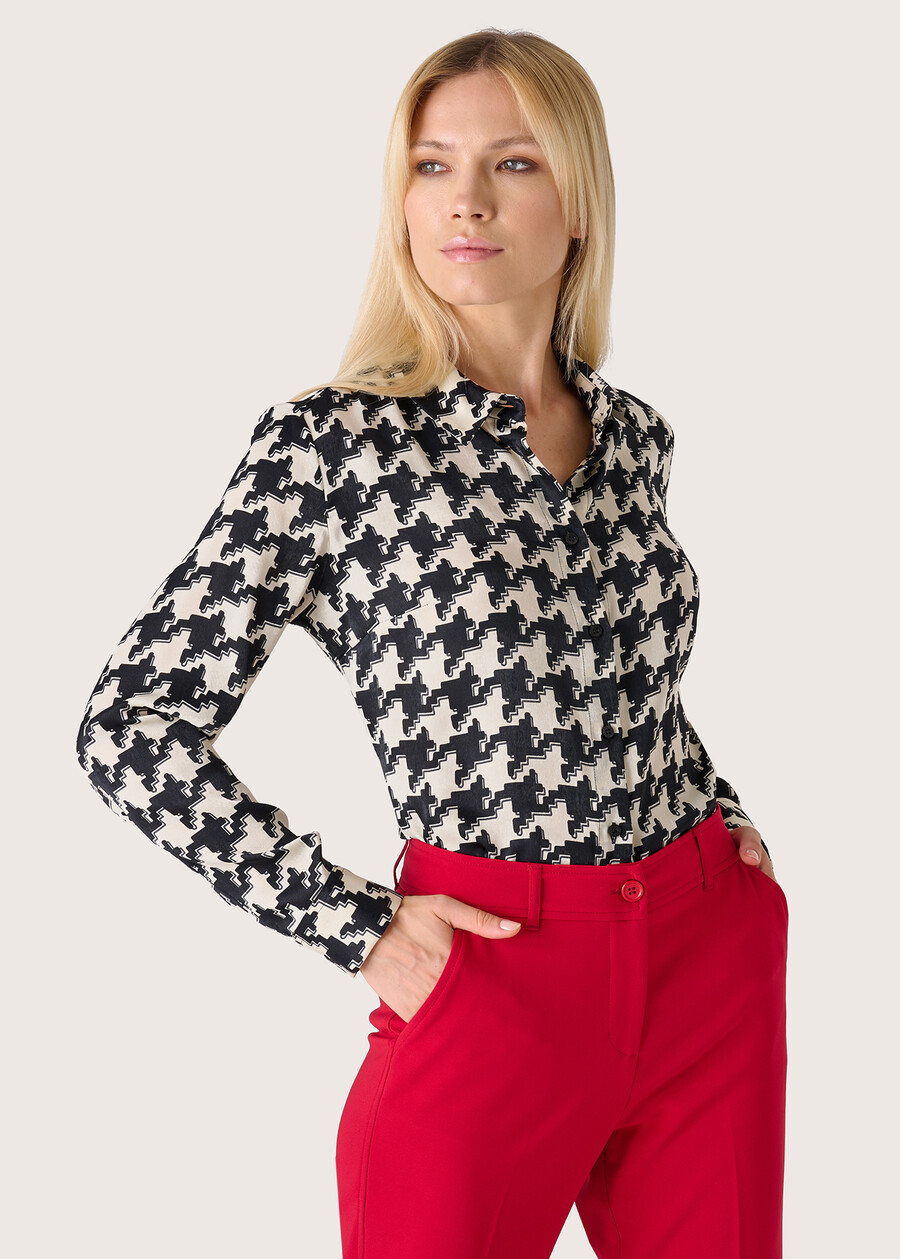 Alessia pied de coque shirt NERO Woman , image number 1
