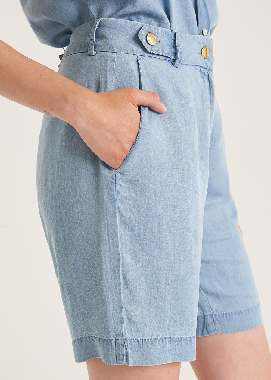 Bermuda Berlino in lyocell DENIM MEDIUM DENIM Donna , immagine n. 3