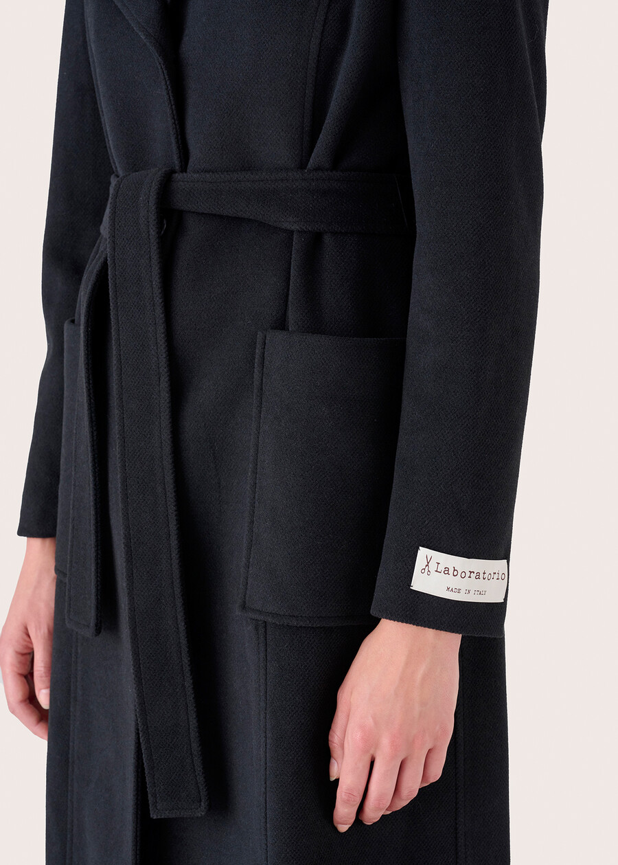 Cappotto Camillo in panno NERO BLACKBEIGE GREIGE Donna , immagine n. 5