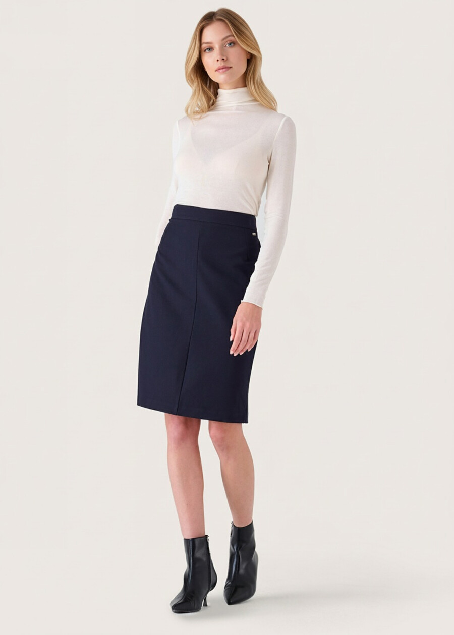 Gonna Gladys in tessuto tecnico NERO BLACKBEIGE GESSOBLU Donna , immagine n. 2