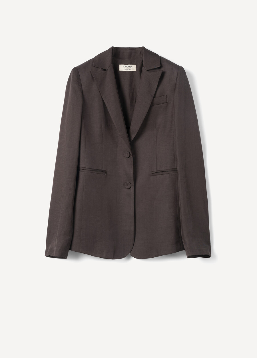 Giulia Linen And Viscose Blazer MARRONE JAVAARANCIO CAROTENE Woman , image number 6