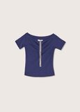 Soon t-shirt with crystals BLUE OLTREMARE  Woman image number 4