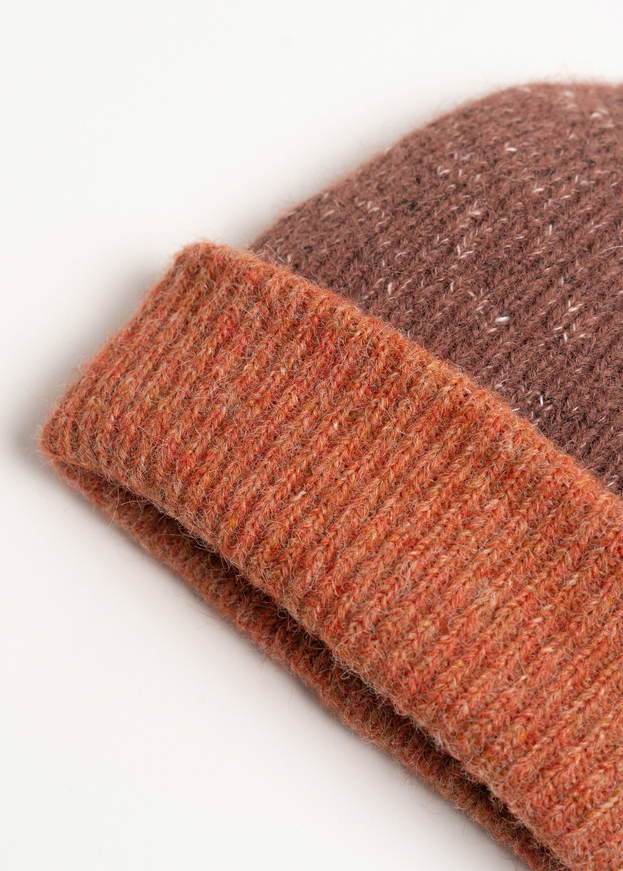 Cuffia Camy con risvolto a contrasto VIOLA PURPLEGRIGIO CENERE Donna , immagine n. 3