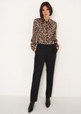 Leopard-Print Suit with Slim-Leg Trousers NERO BLACK Woman image number 6