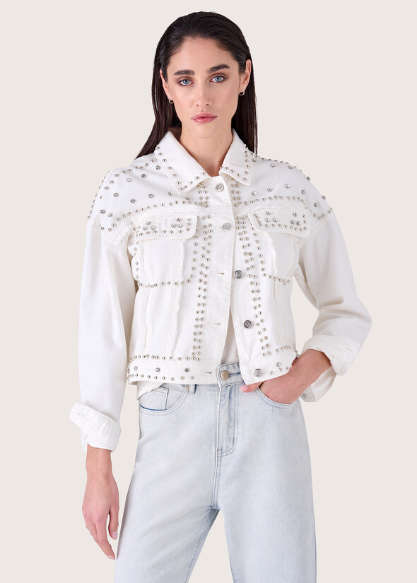 Gennyfer jacket with studs BIANCO Woman null