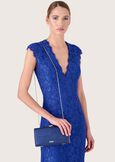 Bell fabric clutch bag with crystals  Woman image number 1