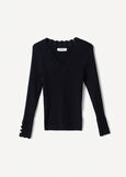 Matisse slim-fit knit top NERO BLACK Woman image number 4