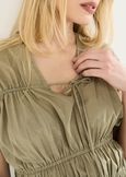 Top Tiago in cotone con balza MARRONEVERDE Donna immagine n. 2