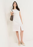Abito Afef a tubino in misto lino ROSABIANCO WHITE Donna immagine n. 1