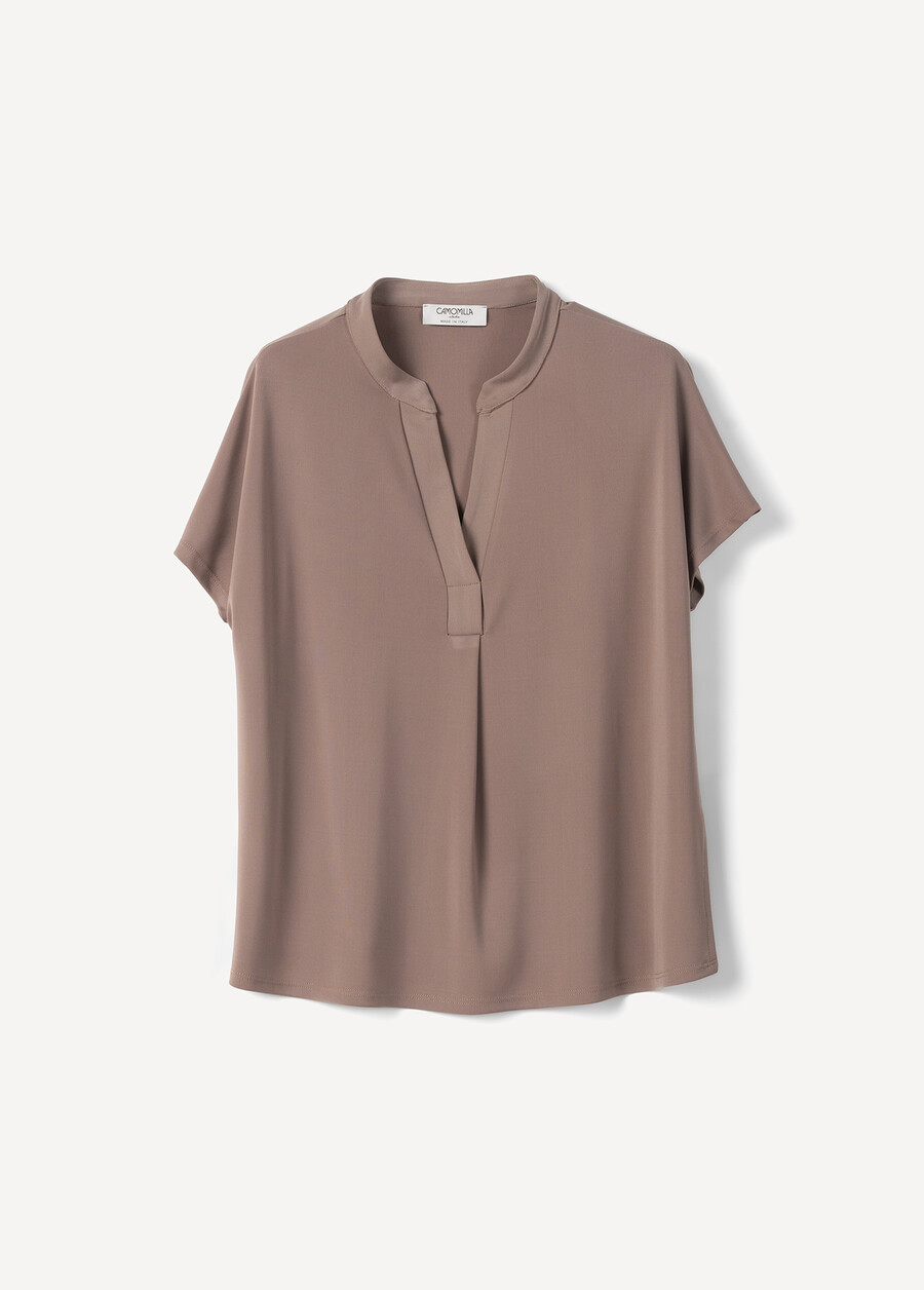 Selva T-shirt With Mandarin Collar VERDEMARRONE TERRA Woman , image number 4