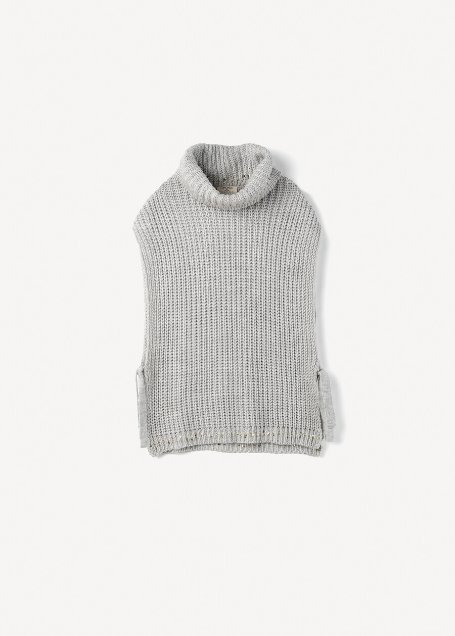 Maglia smanicata Morgana con paillettes GRIGIO PERLA Donna , immagine n. 5