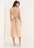 Abito Alena in viscosa e lino
 BEIGE DOESKIN VERDE ALGA Donna immagine n. 3