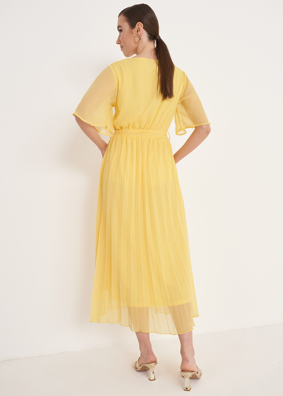 Amory Georgette Midi Dress GIALLOZAFFIBLUE TURCHESE Woman , image number 4
