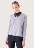Maglia Morena con inserto a camicia GRIGIO MEDIUM GREY Donna immagine n. 1
