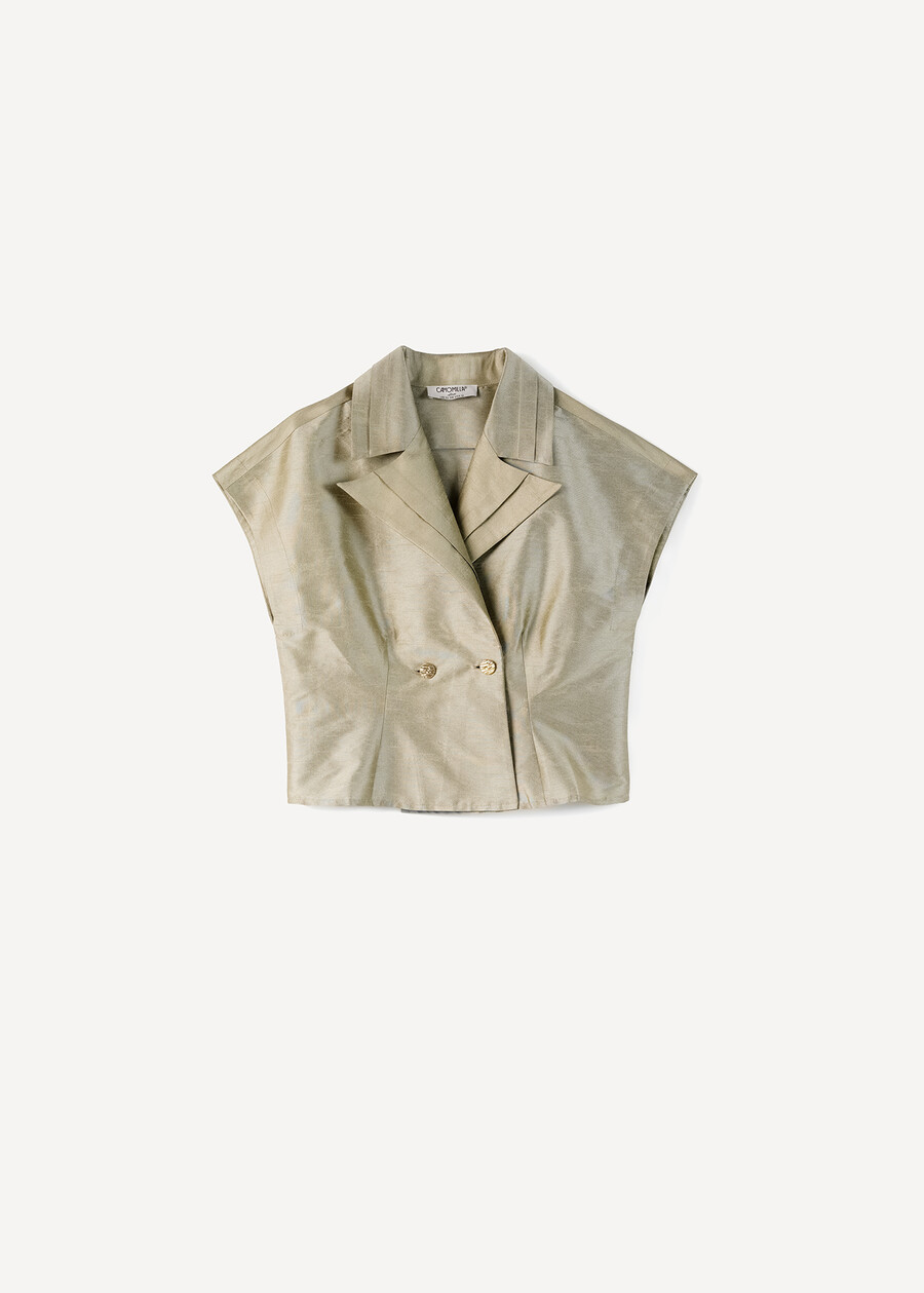 Clayda-A double-breasted shirt VERDE Woman , image number 5