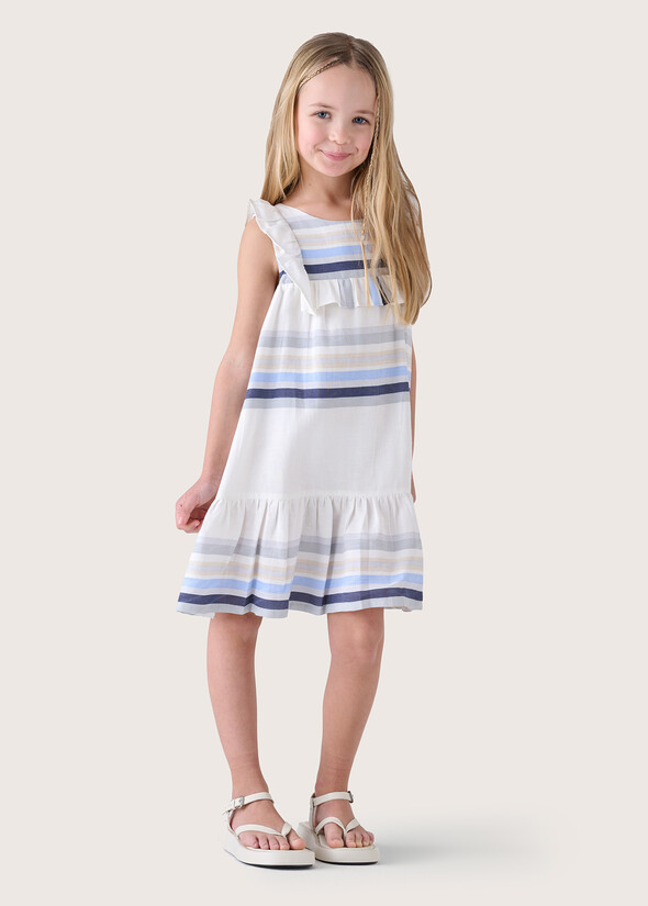 Agnes striped baby dress BIANCO WHITE Woman null