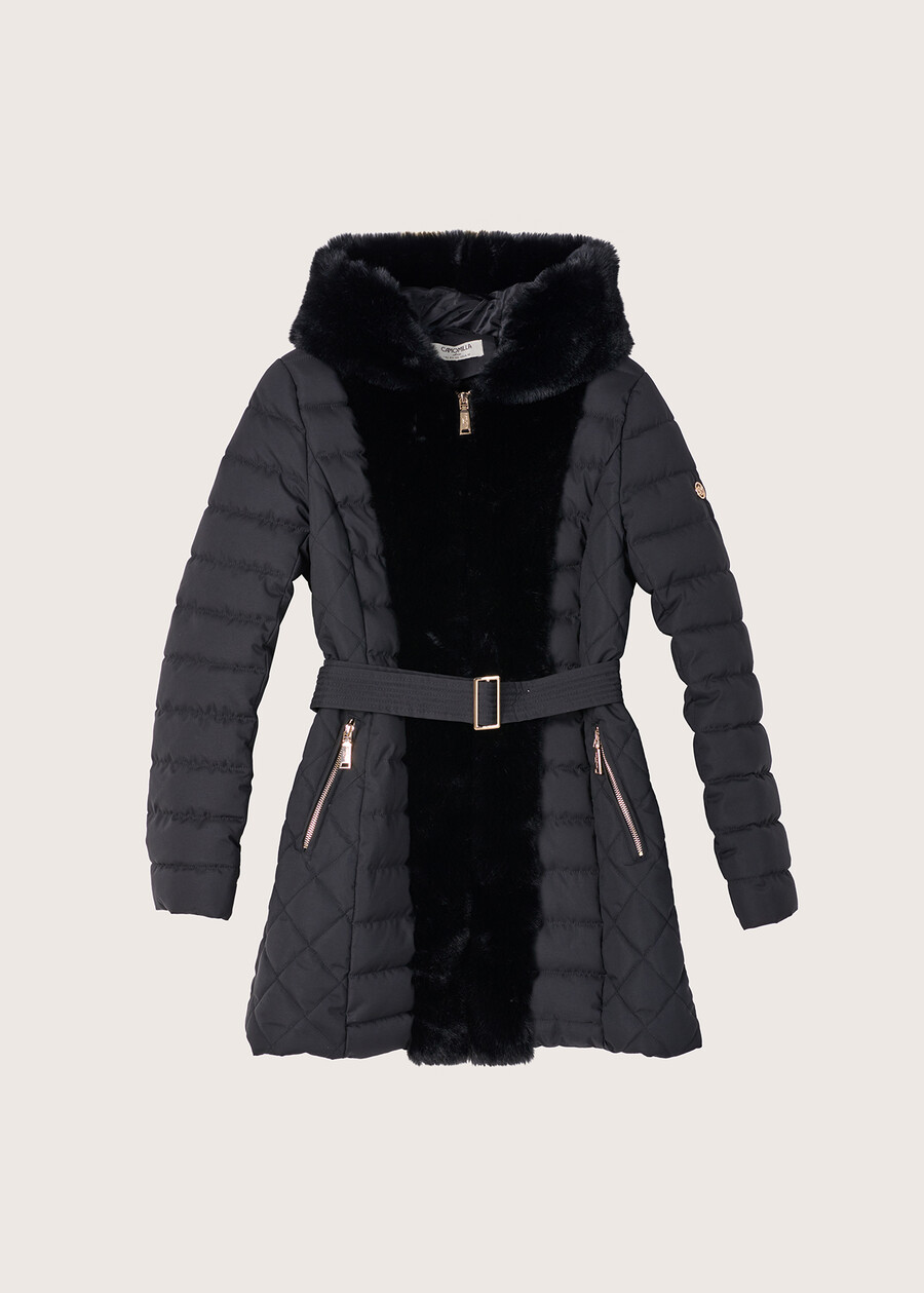Pica long down jacket NERO BLACKBEIGE GESSO Woman , image number 4