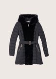 Pica long down jacket NERO BLACKBEIGE GESSO Woman image number 4