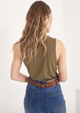 Top Tecla Con Strass Cristallo VERDE ALGABIANCO BURRO Donna immagine n. 3