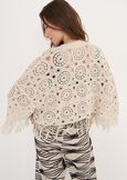 Cardigan Criss In Crochet BIANCO BURRONERO BLACK Donna immagine n. 4