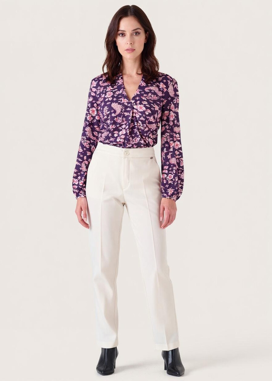Trousers Alice in technical fabric NERO BLACKBEIGE GESSOBLU Woman , image number 3