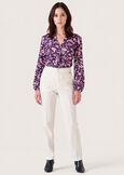 Trousers Alice in technical fabric NERO BLACKBEIGE GESSOBLU Woman image number 3