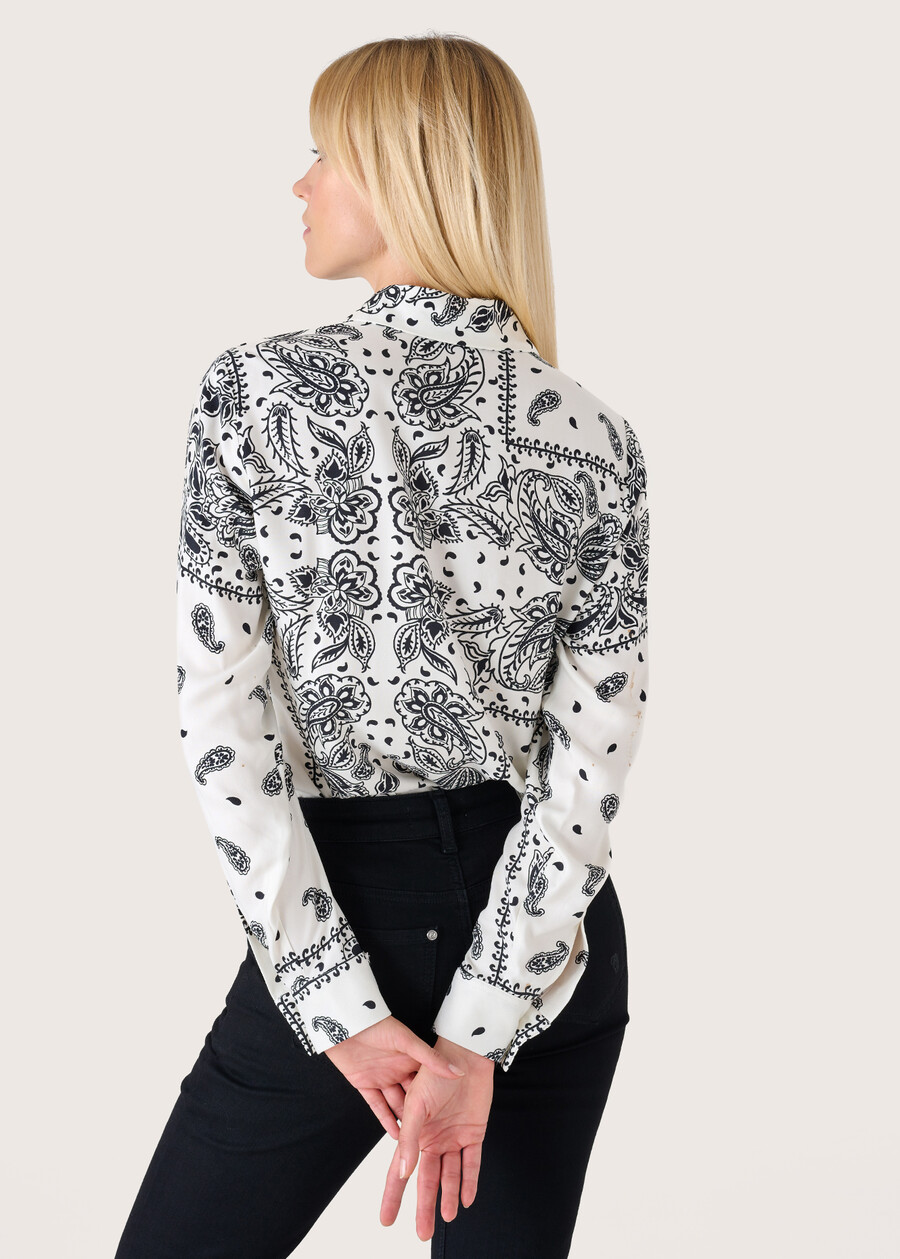 Camicia Alessia stampa a bandana BIANCO WHITEROSSO CARPET Donna , immagine n. 3