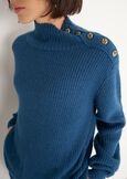Maglione Miriam collo alto con bottoni BLU LAGUNA Donna immagine n. 2