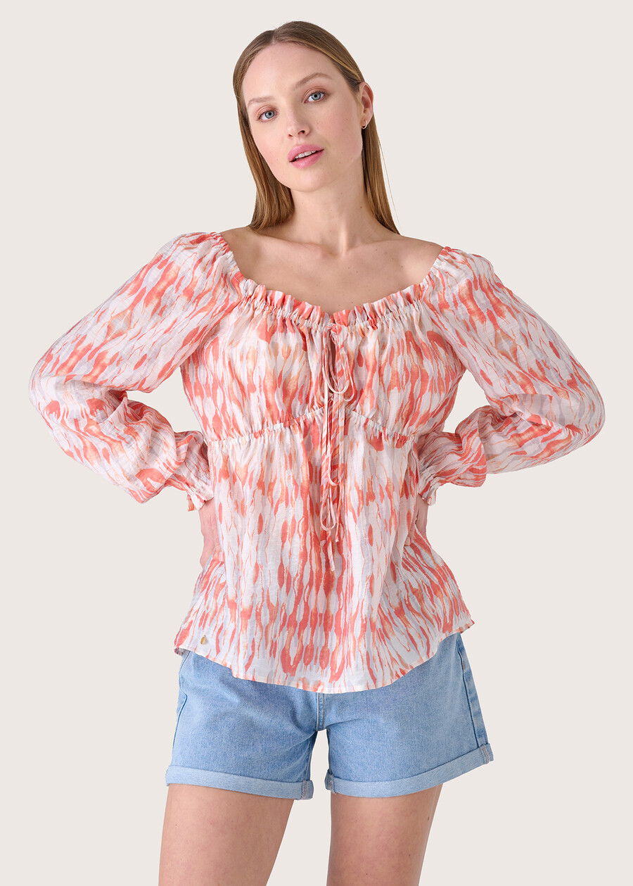 Sheryl printed blouse ROSSO LIPSTICK Woman , image number 1