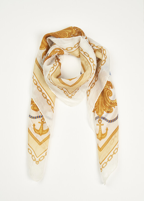 Foulard Simona 100% seta BIANCO WHITE Donna null
