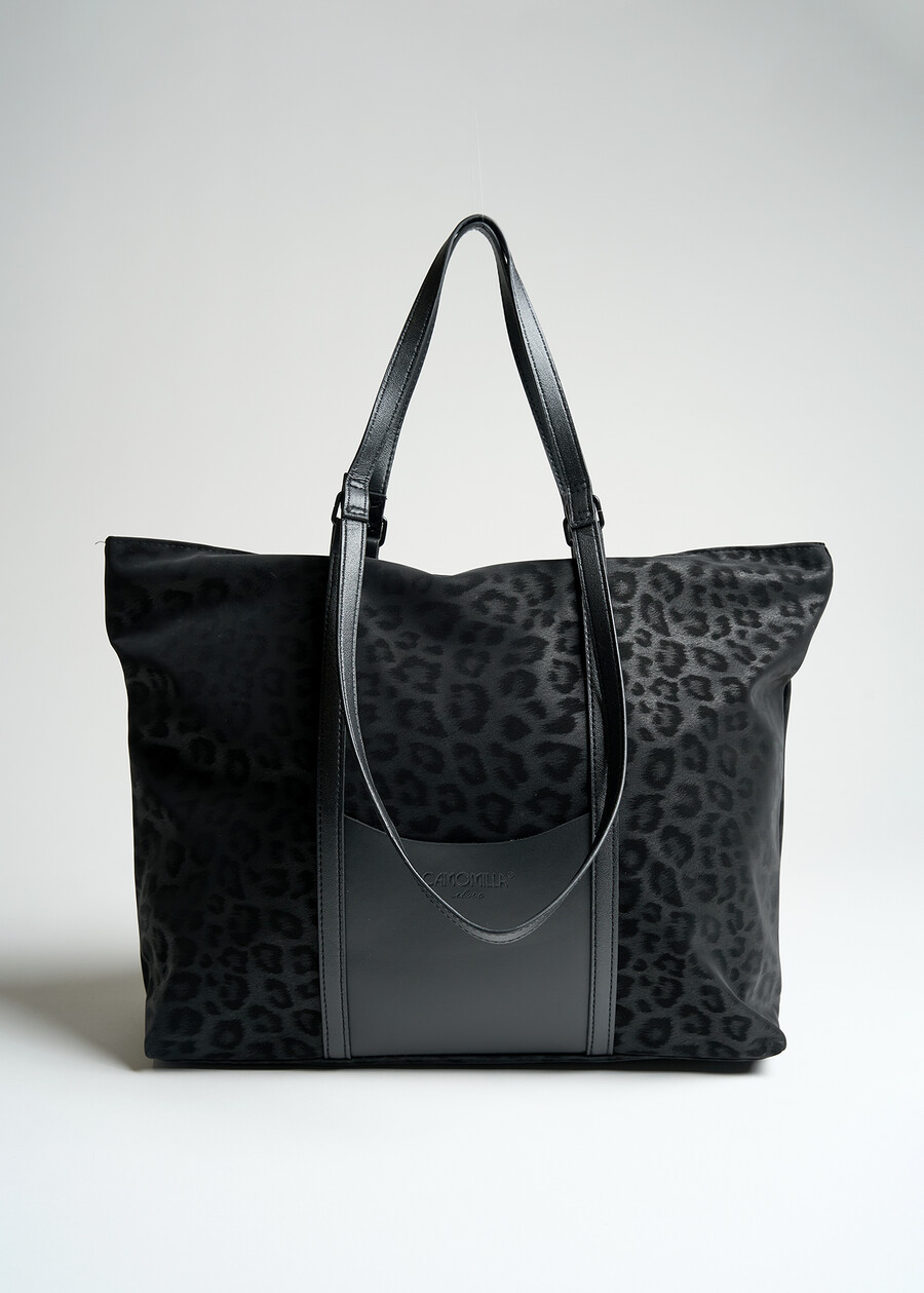Shopping bag Biky animalier ROSSO BORDEAUXNERO Donna , immagine n. 3