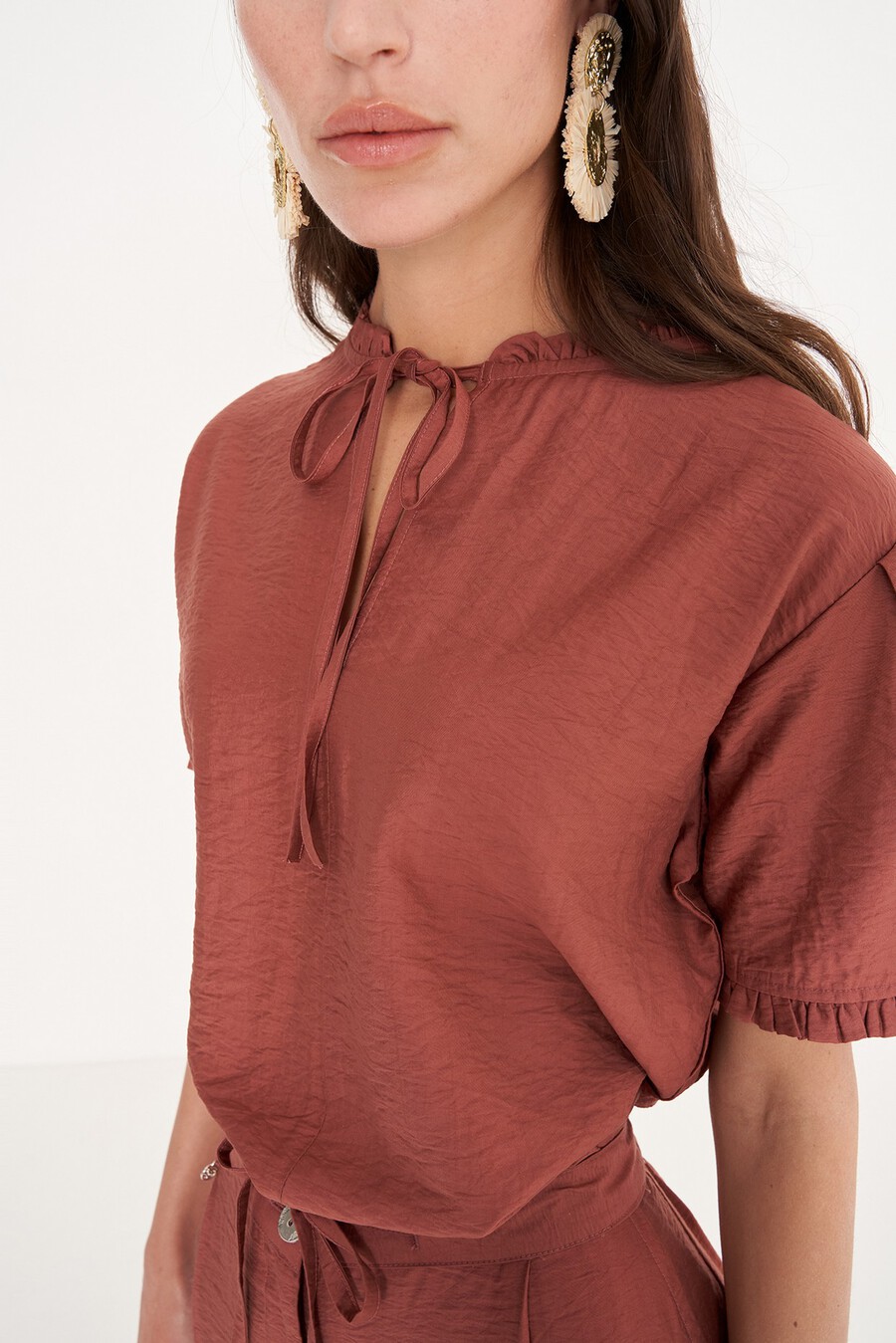 Blusa Babus in viscosa
 MARRONEBLU OTTANIO Donna , immagine n. 2