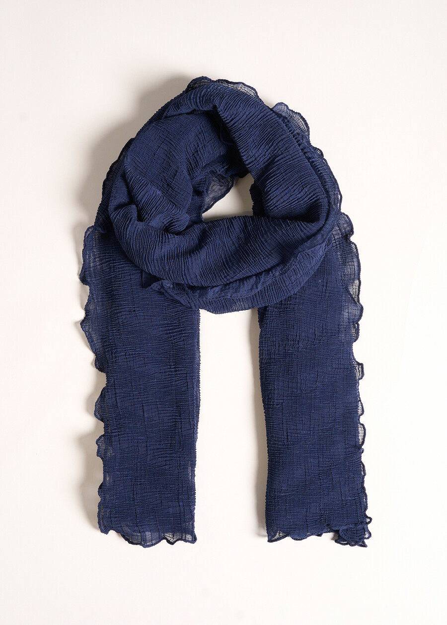 Sunny solid-color scarf NERO BLACKBLU MIDNIGHTBEIGEVIOLA VINACCIA Woman , image number 1