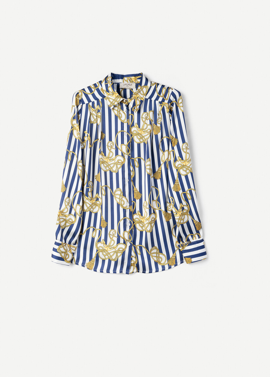 Camicia Alessia in satin BIANCO WHITE Donna , immagine n. 4