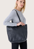 Badia eco-leather shopping bag NERO BLACK Woman image number 1
