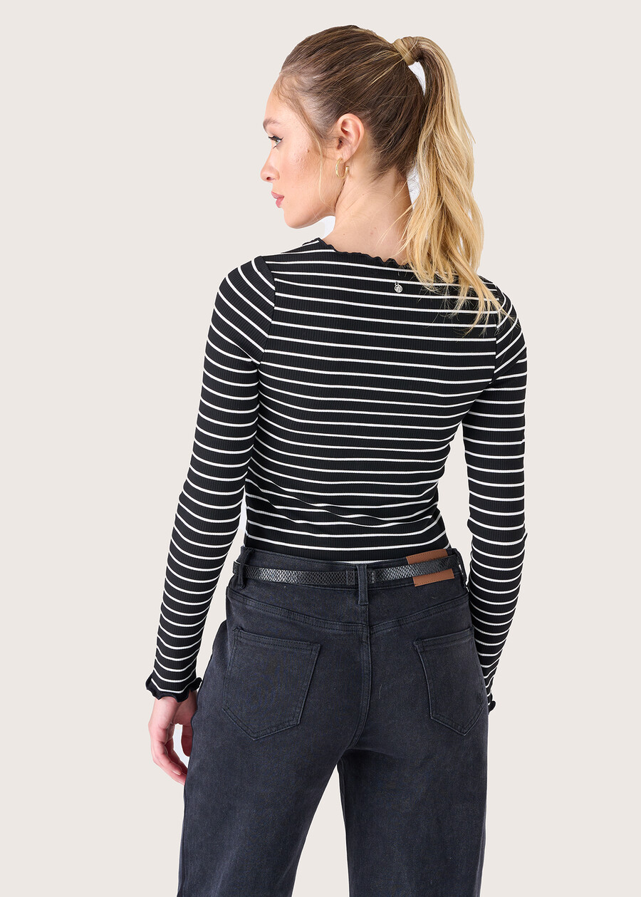 Siena viscose jersey NERO BLACK Woman , image number 3