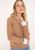Myka knit with polka collar NERO BLACKBEIGE ECRU Woman image number 2