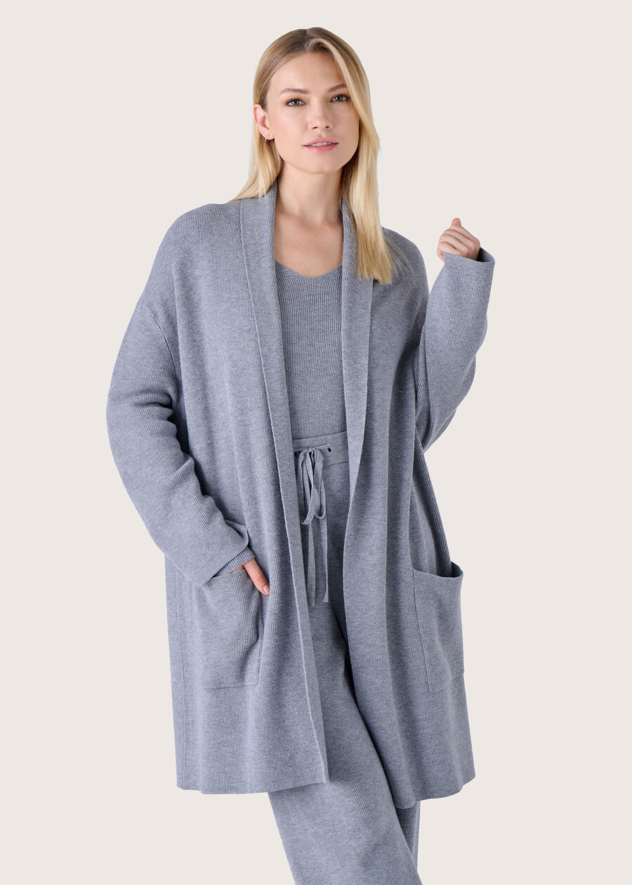 Cruuz oversize cardigan GRIGIO MEDIUM GREY Woman , image number 1