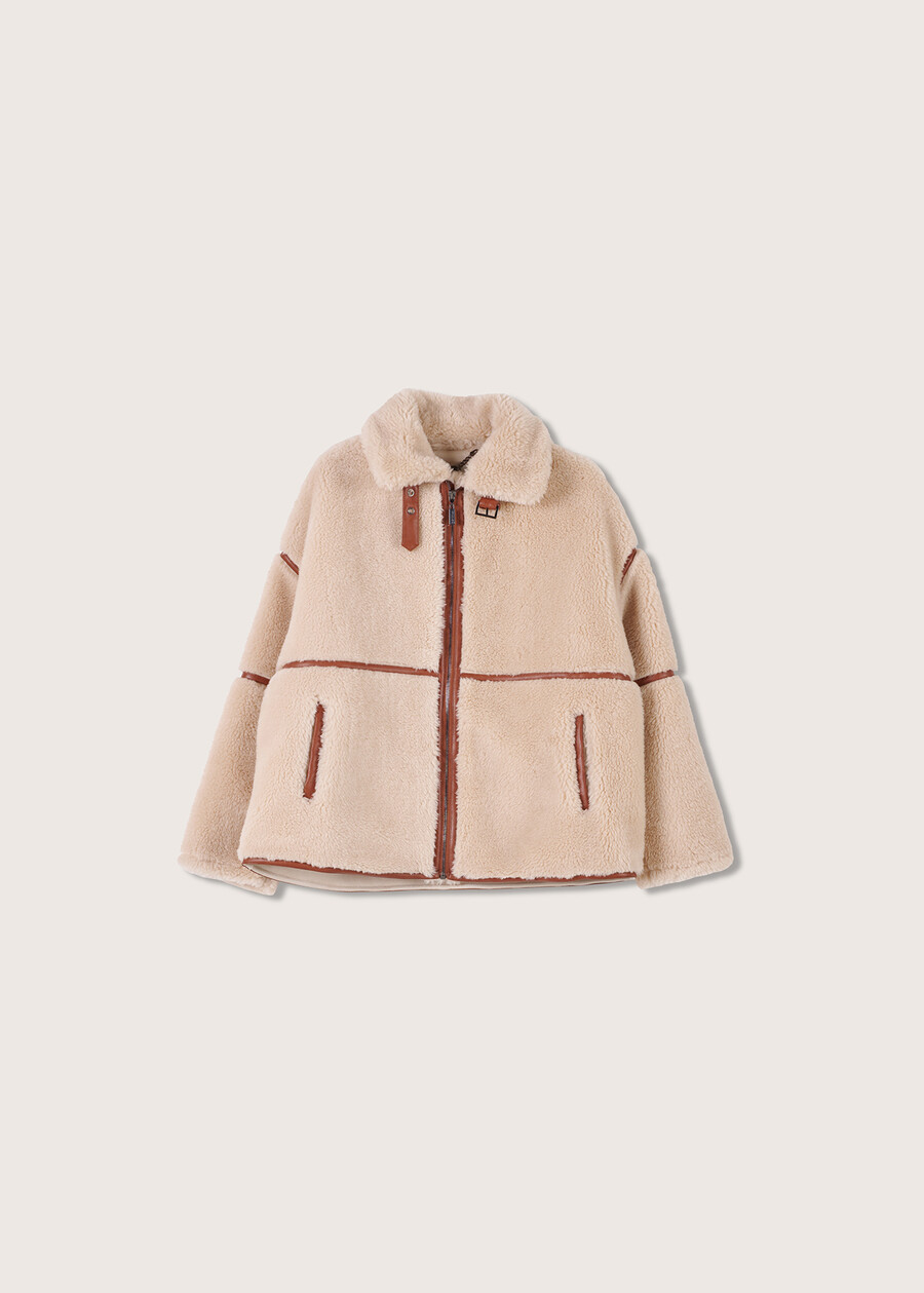 Giubbotto Grant in ecopelo BEIGE CREAM Donna , immagine n. 6