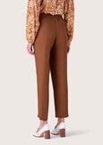 Lara linen-blend fabric trousers MARRONE MOKA Woman image number 4