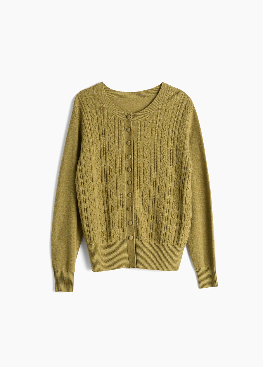 Cardigan Chiara in lana cashmere ROSSO BORDEAUXVERDE Donna , immagine n. 5