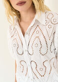Cleopatra openwork shirt BIANCO WHITE Woman image number 2