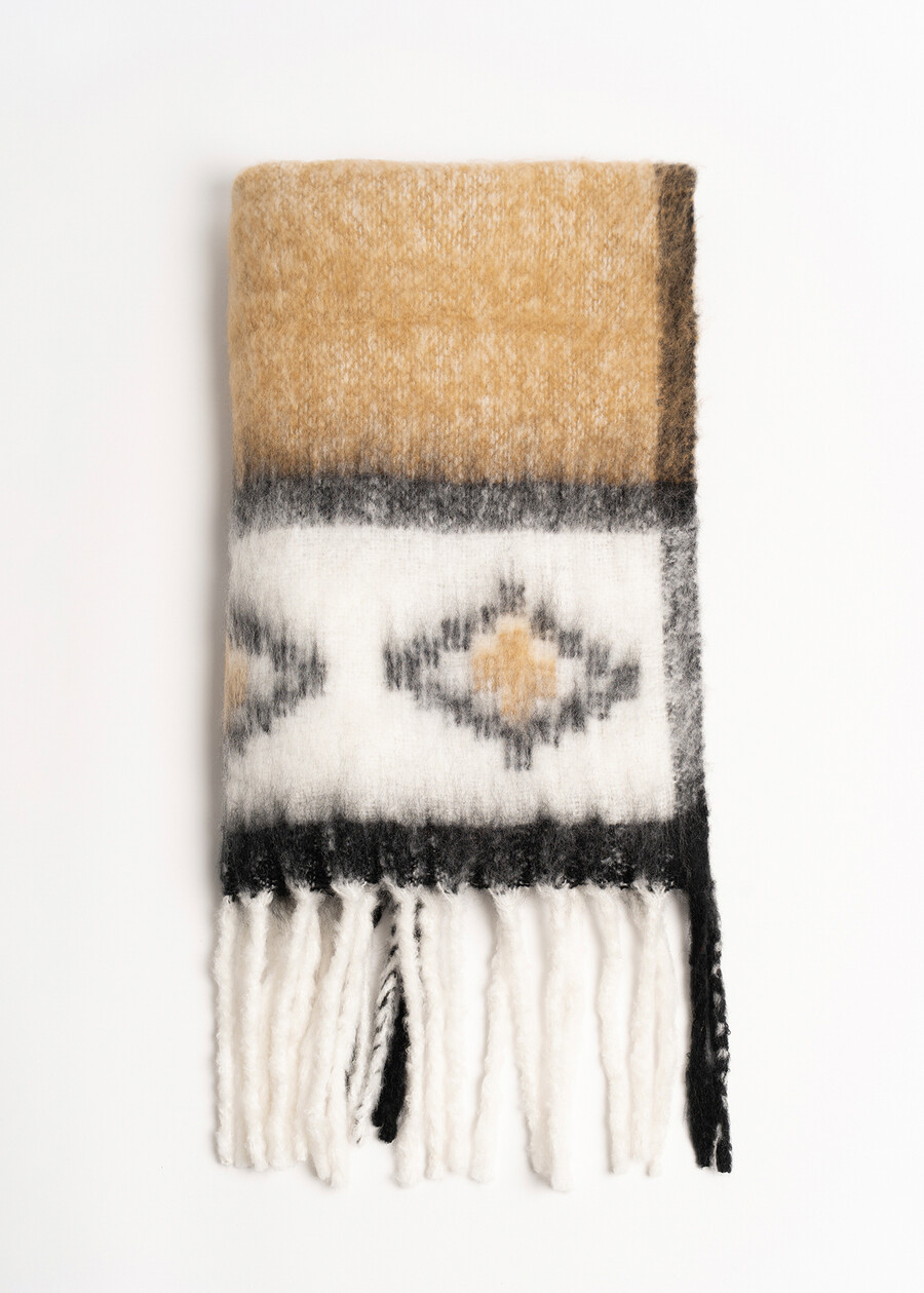 Sciarpa Sariah in lana cotta BEIGE ECRU Donna , immagine n. 2