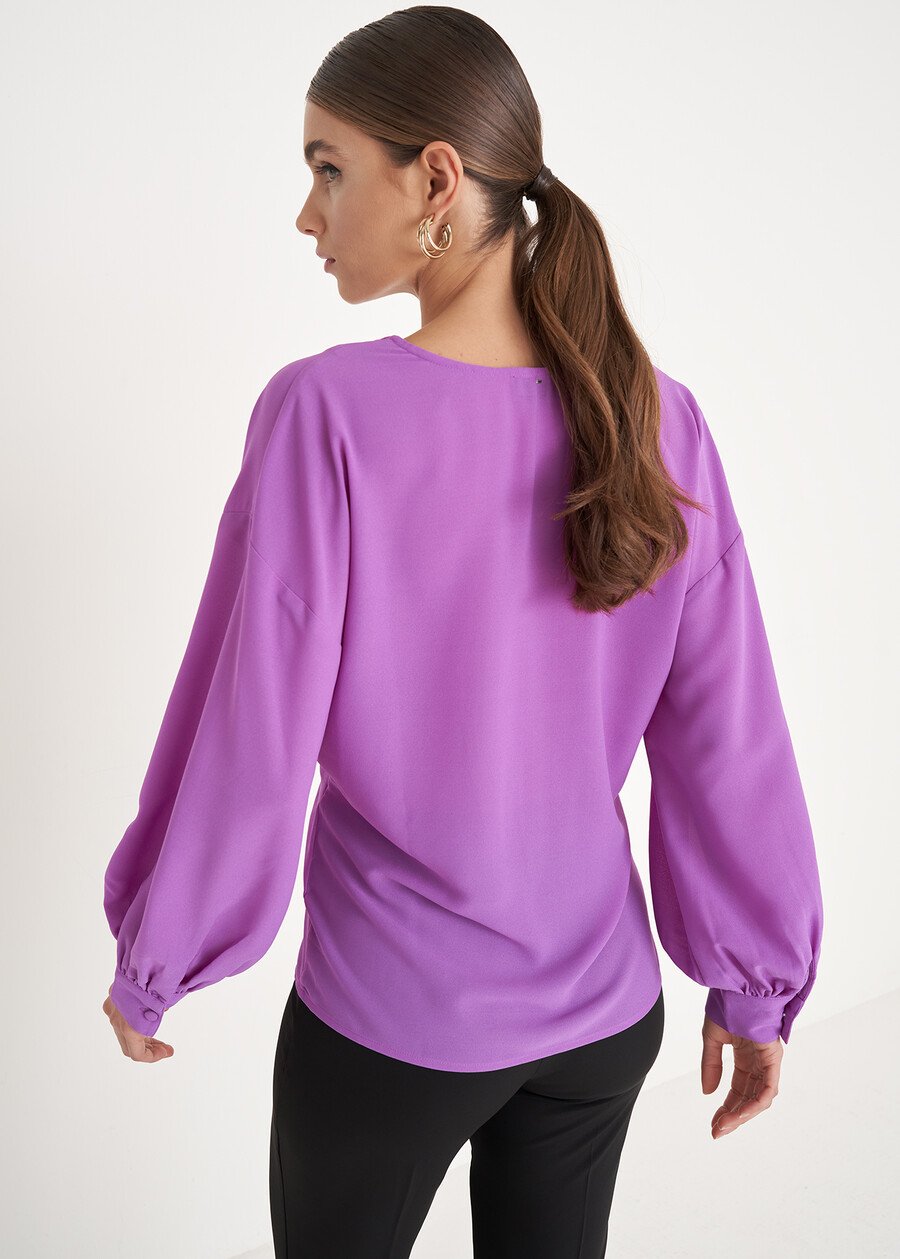 Blusa Benoit in georgette VIOLA MULBERRY Donna , immagine n. 3
