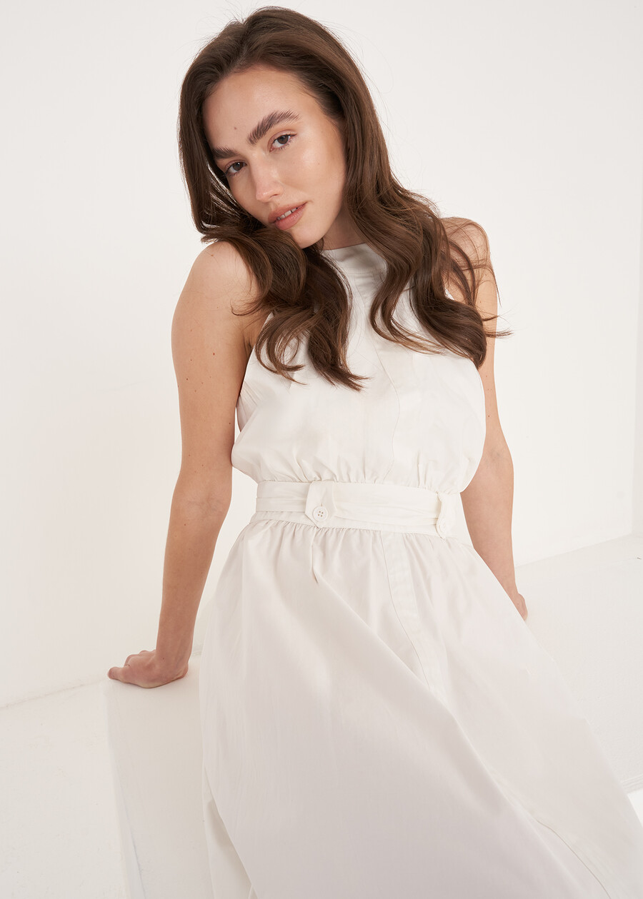 Allys Cotton-Blend Dress BIANCO WHITE Woman , image number 2